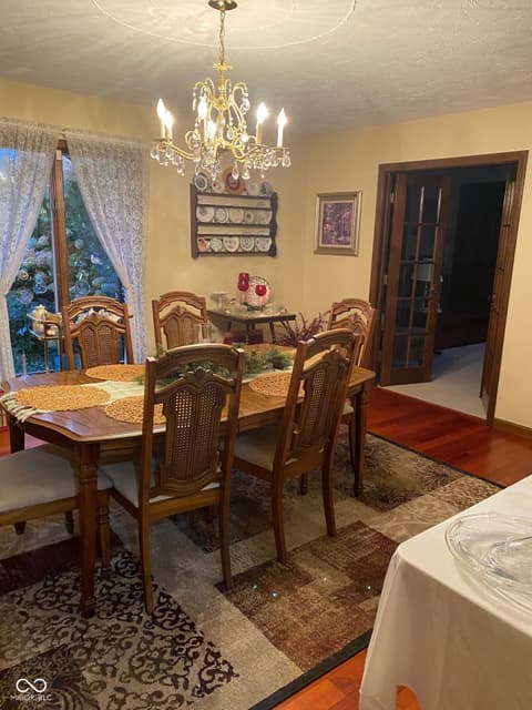 Dining room at 8329 S 300 W, Pendleton, IN