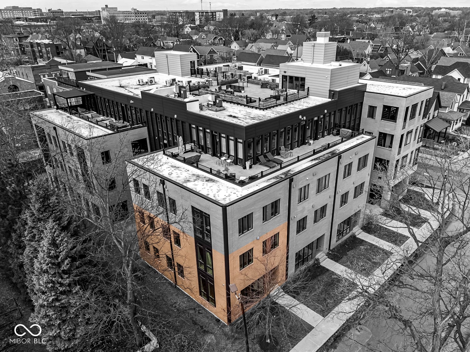 Aerial view at 319 E 16th Street, Indianapolis, IN