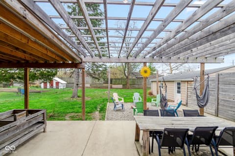 Outdoor living area at 525 Park Avenue, Greenwood, IN