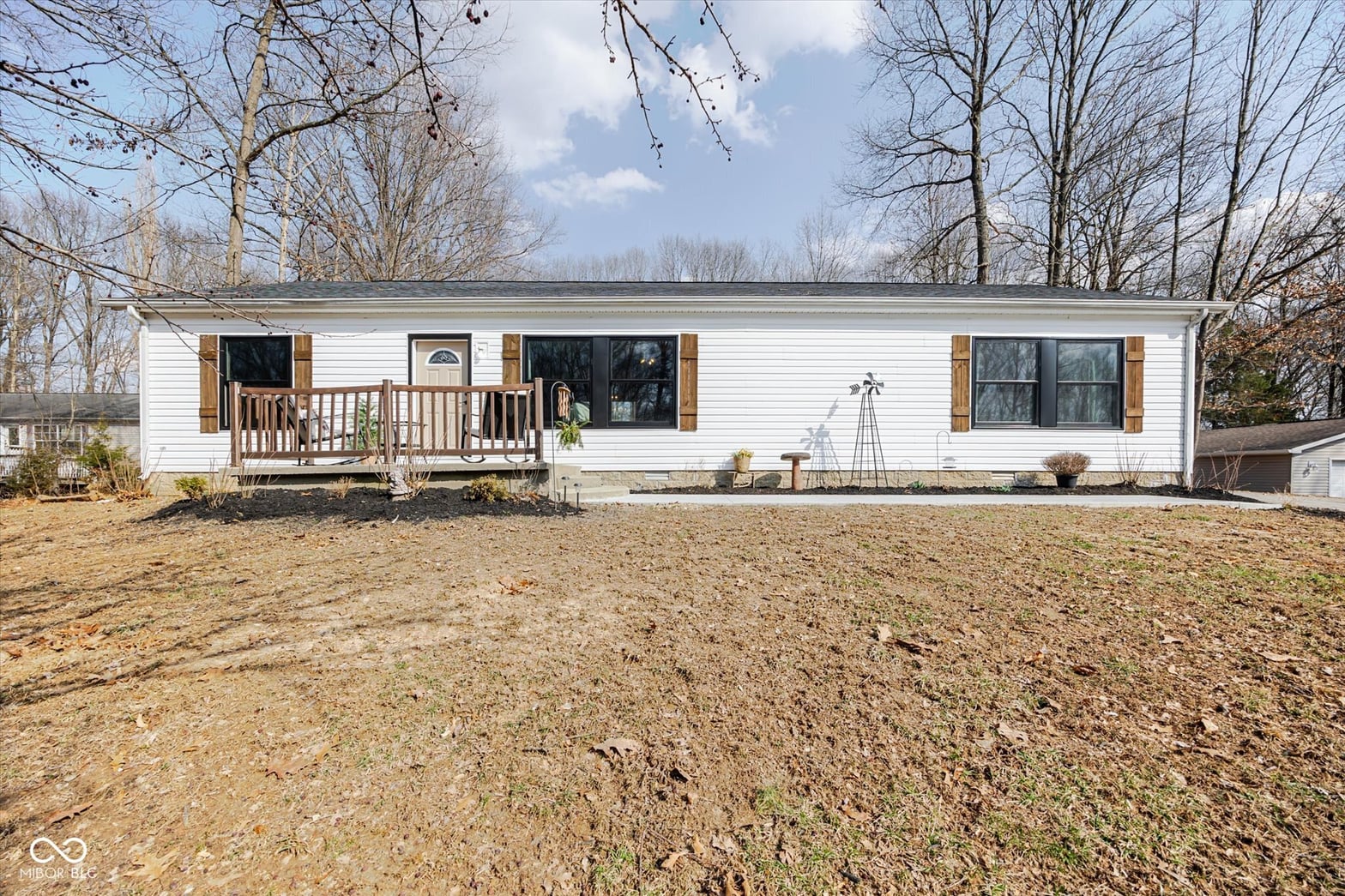 Front exterior at 125 Burkwood Hills Lane, Springville, IN