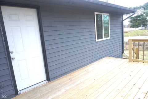 Outdoor living area at 3743 E Stop 11 Road, Indianapolis, IN