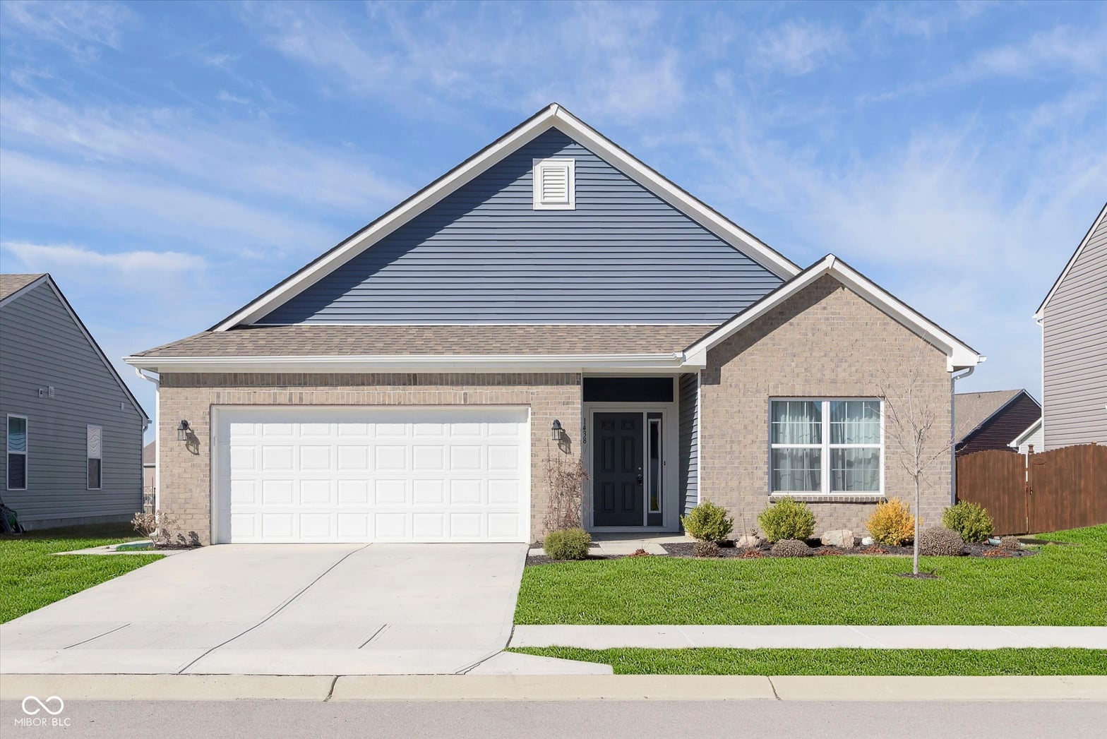 Front exterior at 1438 Willow Tree Lane, Sheridan, IN