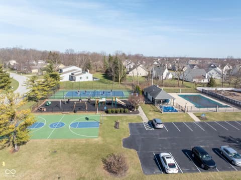 Aerial view at 1086 Pebble Brook Drive, Noblesville, IN