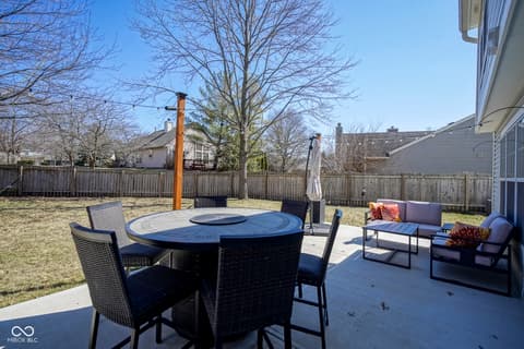 Outdoor living area at 10920 Gate Circle, Fishers, IN