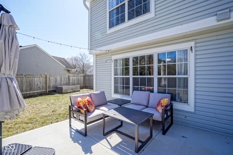 Outdoor living area at 10920 Gate Circle, Fishers, IN