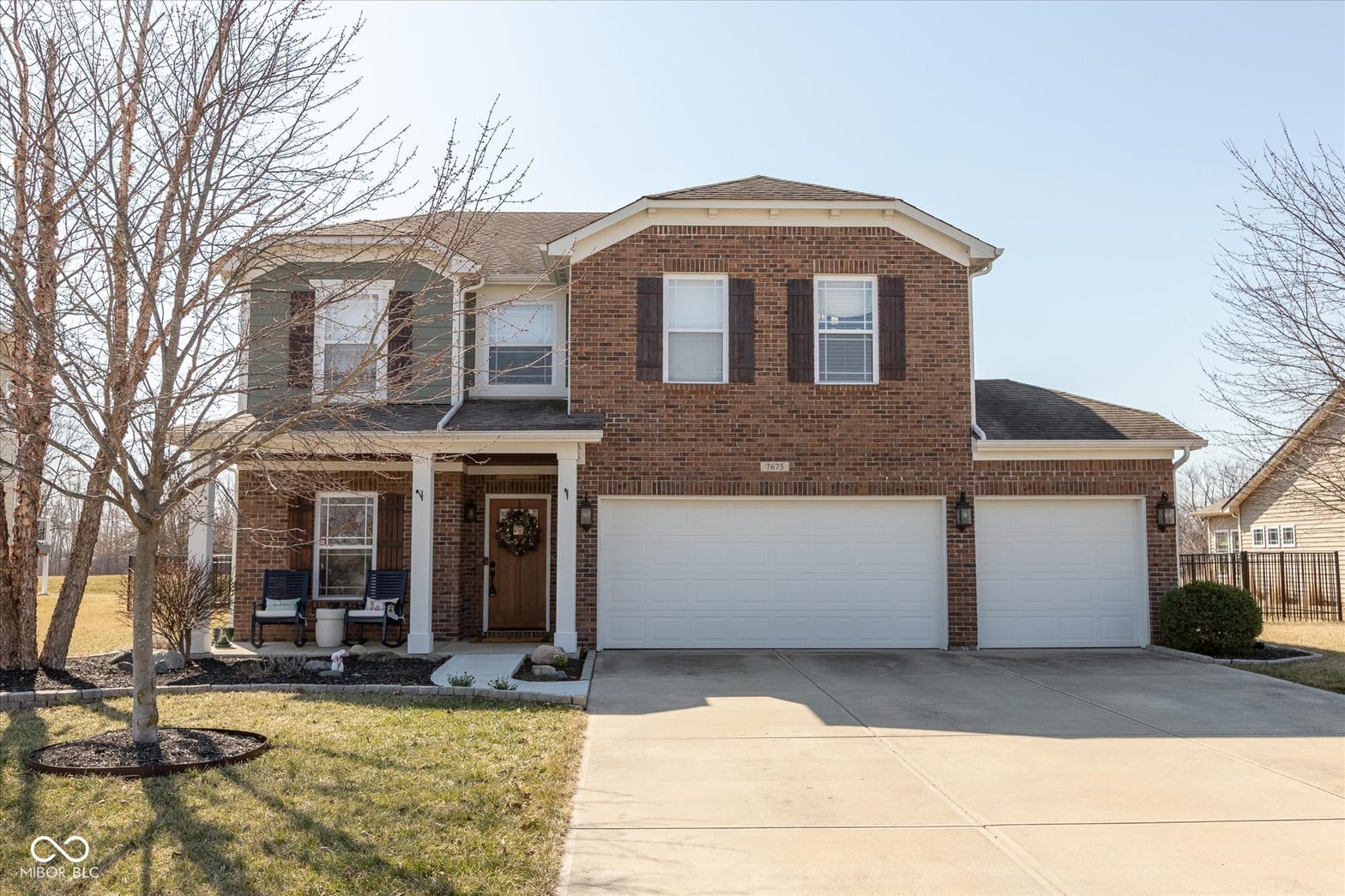 Front exterior at 7675 Winding Lake Drive S, Noblesville, IN