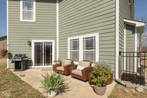Outdoor living area at 7675 Winding Lake Drive S, Noblesville, IN