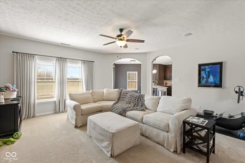 Living room at 7675 Winding Lake Drive S, Noblesville, IN