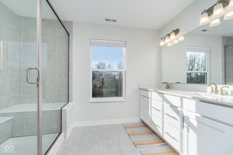 Primary bathroom at 19477 Quilling Lane, Noblesville, IN