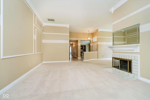 Living room at 3034 Tiffany Court, Carmel, IN