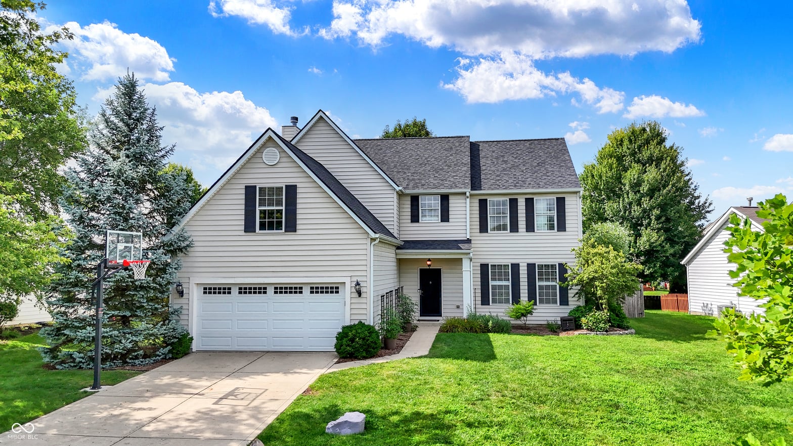 Front exterior at 10030 Rainbow Falls Lane, Fishers, IN