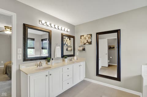 Primary bathroom at 10030 Rainbow Falls Lane, Fishers, IN