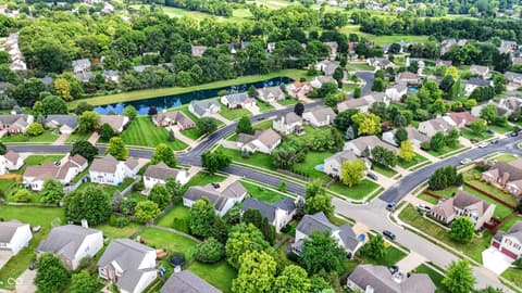 Aerial view at 10030 Rainbow Falls Lane, Fishers, IN