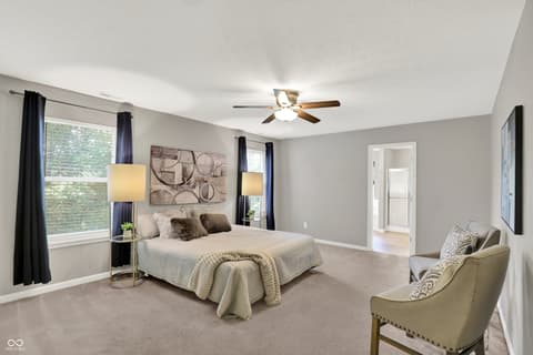 Primary bedroom at 10030 Rainbow Falls Lane, Fishers, IN
