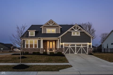 Front exterior at 14879 Thornapple Drive, Carmel, IN