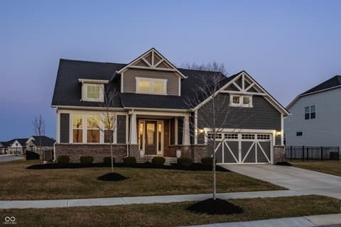 Front exterior at 14879 Thornapple Drive, Carmel, IN