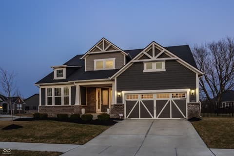 Front exterior at 14879 Thornapple Drive, Carmel, IN
