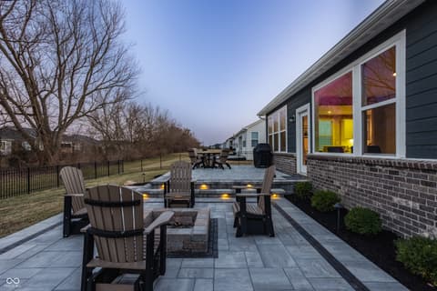 Outdoor living area at 14879 Thornapple Drive, Carmel, IN