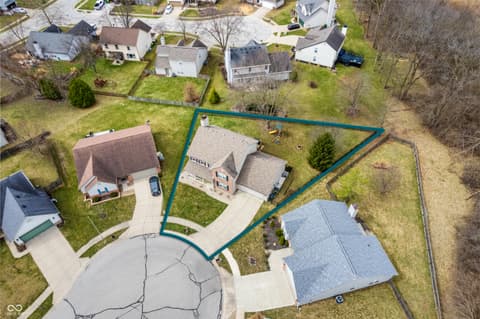 Aerial view at 17918 Lucas Circle, Westfield, IN