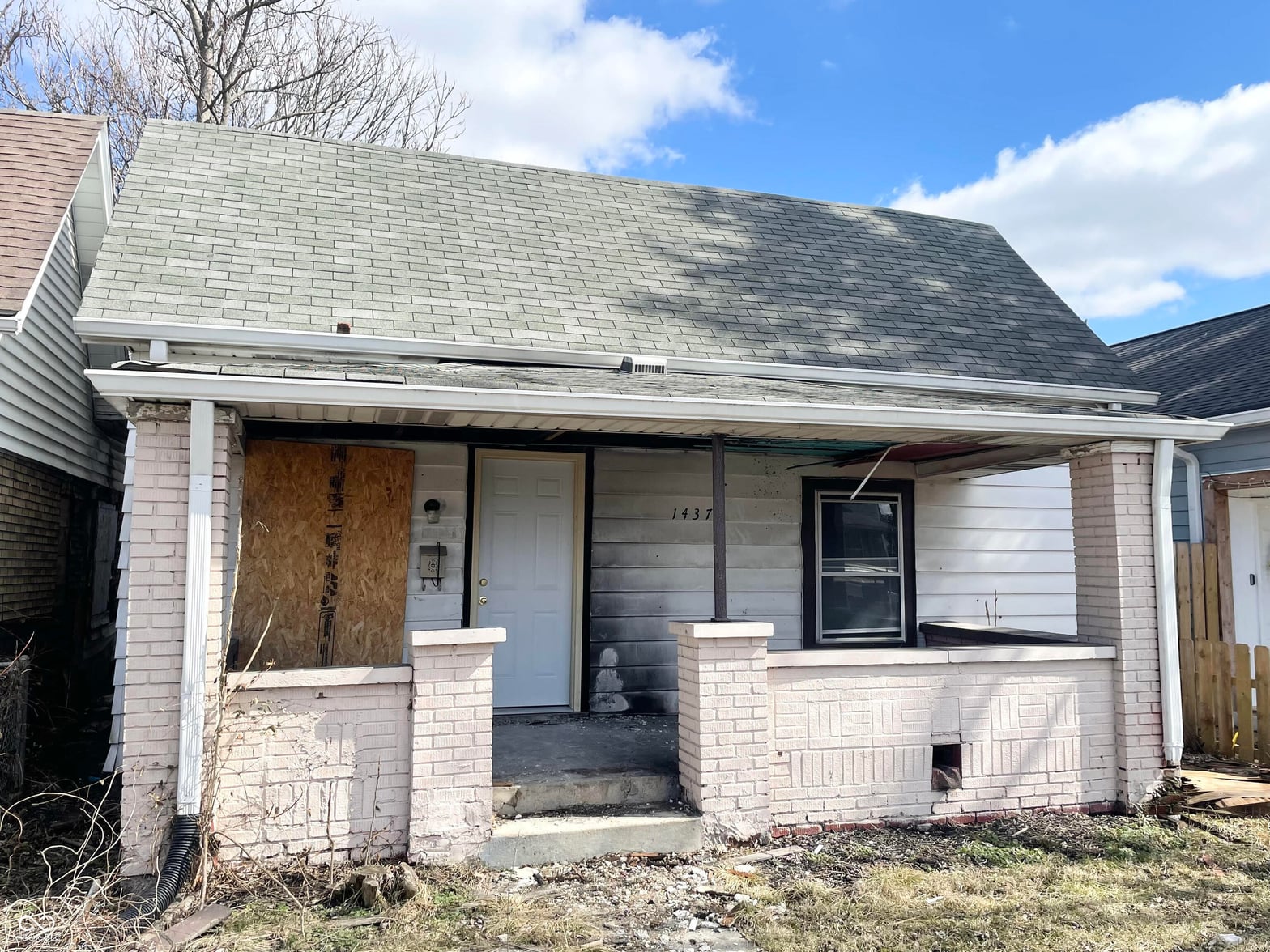 Front exterior at 1437 Kappes Street, Indianapolis, IN