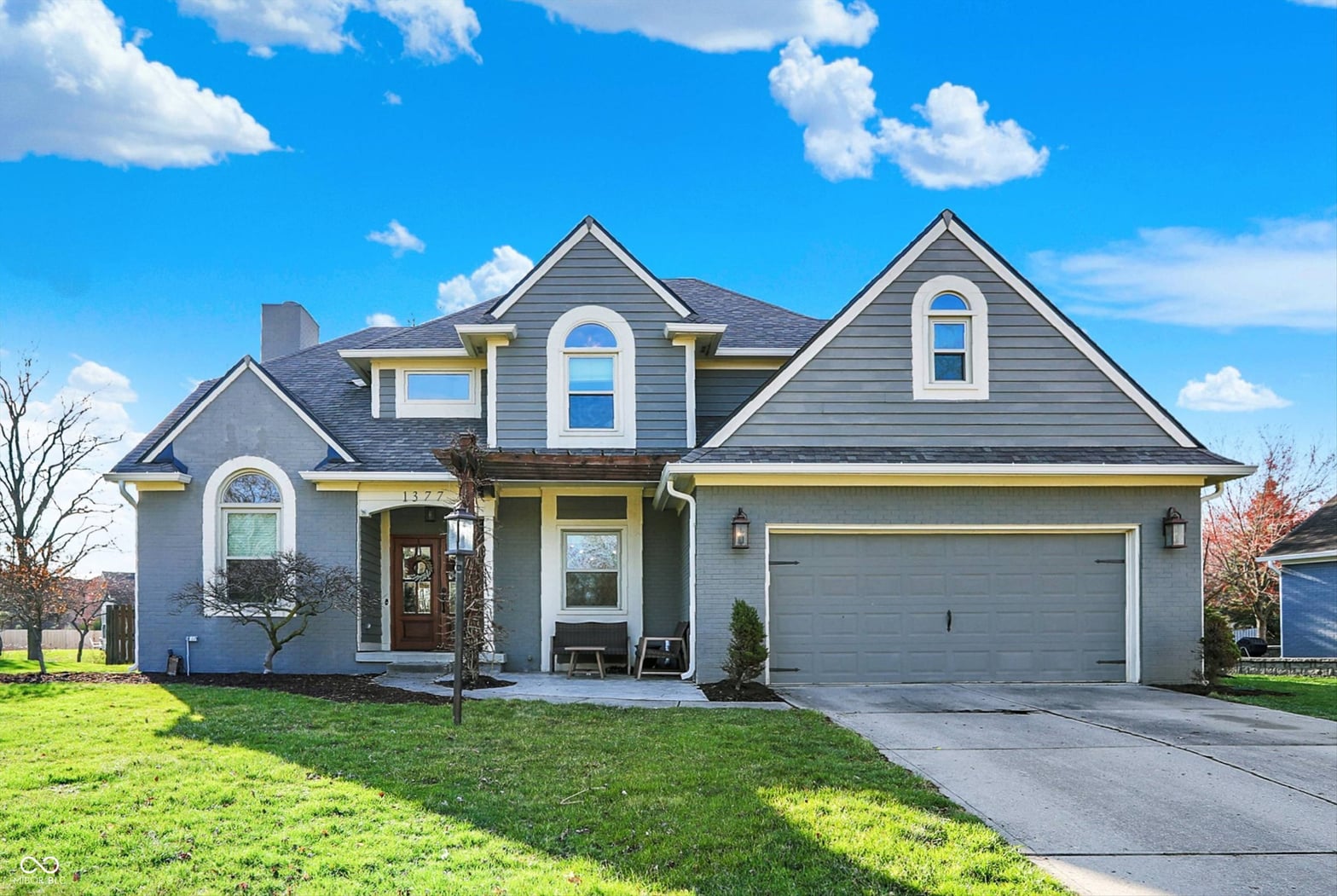 Front exterior at 1377 Edinburgh Drive, Carmel, IN