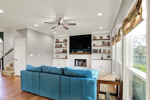 Living room at 1377 Edinburgh Drive, Carmel, IN