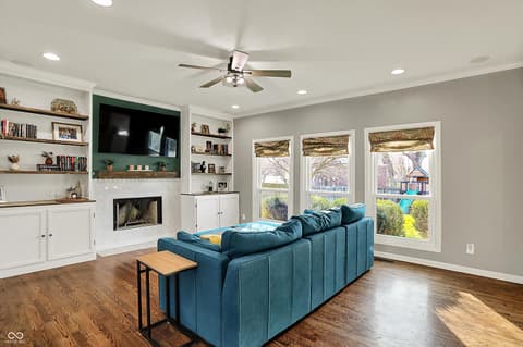 Living room at 1377 Edinburgh Drive, Carmel, IN
