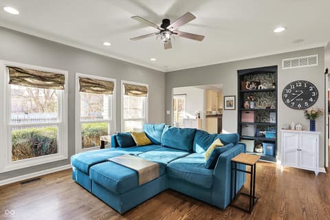 Living room at 1377 Edinburgh Drive, Carmel, IN