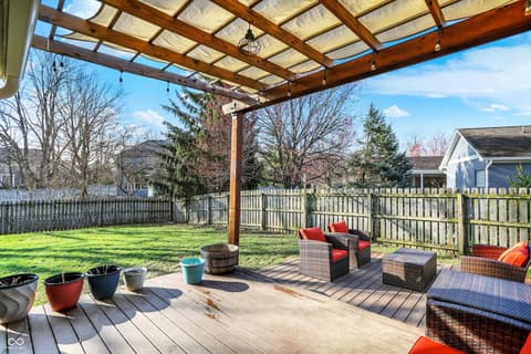 Outdoor living area at 1377 Edinburgh Drive, Carmel, IN