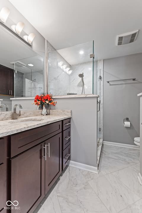 Primary bathroom at 3453 Briar Creek Lane, Carmel, IN