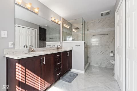 Primary bathroom at 3453 Briar Creek Lane, Carmel, IN
