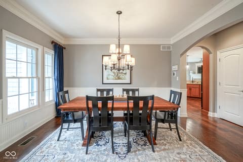 Dining room at 10053 Soaring Eagle Lane, Fishers, IN