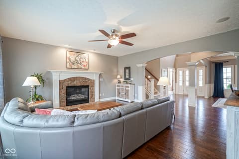 Living room at 10053 Soaring Eagle Lane, Fishers, IN
