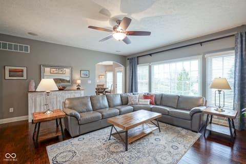 Living room at 10053 Soaring Eagle Lane, Fishers, IN