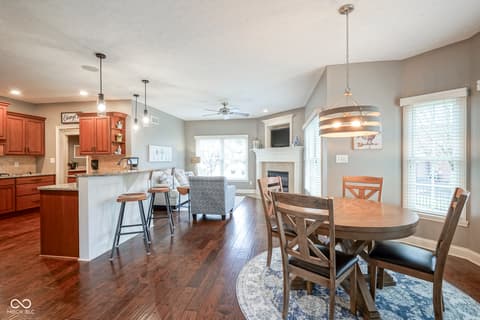 Dining room at 10053 Soaring Eagle Lane, Fishers, IN