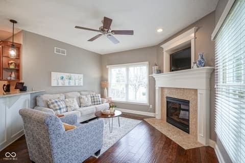 Living room at 10053 Soaring Eagle Lane, Fishers, IN