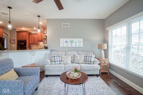 Living room at 10053 Soaring Eagle Lane, Fishers, IN