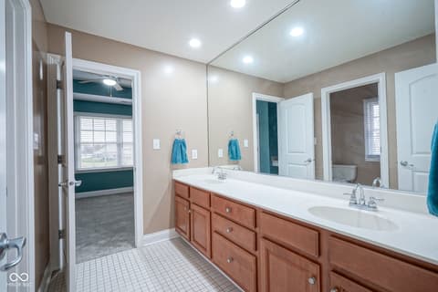 Bathroom at 10053 Soaring Eagle Lane, Fishers, IN