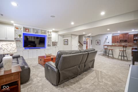 Living room at 10053 Soaring Eagle Lane, Fishers, IN