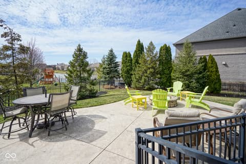 Outdoor living area at 10053 Soaring Eagle Lane, Fishers, IN