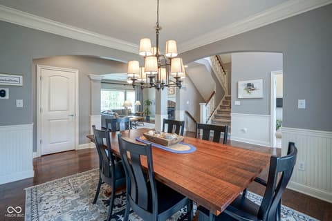 Dining room at 10053 Soaring Eagle Lane, Fishers, IN