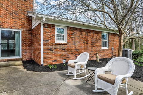 Outdoor living area at 40 Twinshore Court, Carmel, IN