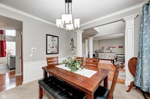 Dining room at 6124 Salisbury Lane, Noblesville, IN
