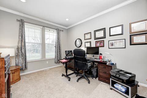 Home office at 6124 Salisbury Lane, Noblesville, IN