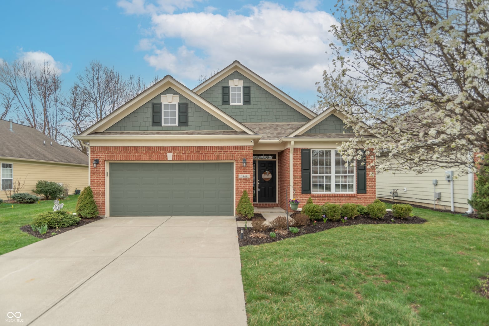 Front exterior at 3444 Windy Knoll Lane, Carmel, IN