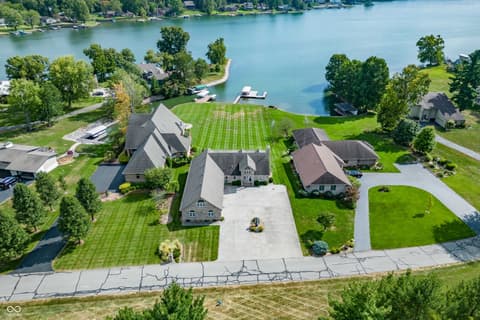 Aerial view at 1085 E North Shore Drive, Brownstown, IN
