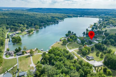 Aerial view at 1085 E North Shore Drive, Brownstown, IN