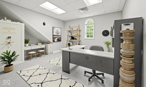 Home office at 1085 E North Shore Drive, Brownstown, IN
