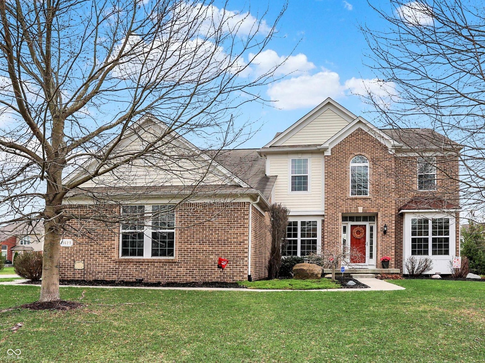 Front exterior at 11629 Boothbay Lane, Fishers, IN