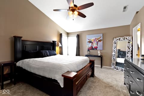 Primary bedroom at 203 Winslow Drive, Westfield, IN